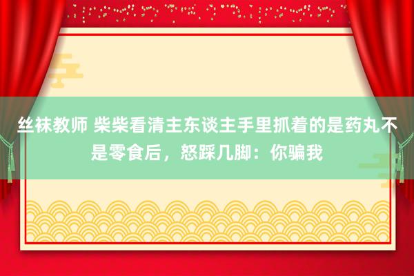 丝袜教师 柴柴看清主东谈主手里抓着的是药丸不是零食后，怒踩几脚：你骗我
